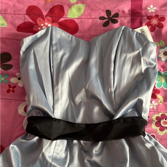 NWT IceBlue/Gray strapless party dress Size S - Picture 5 of 10